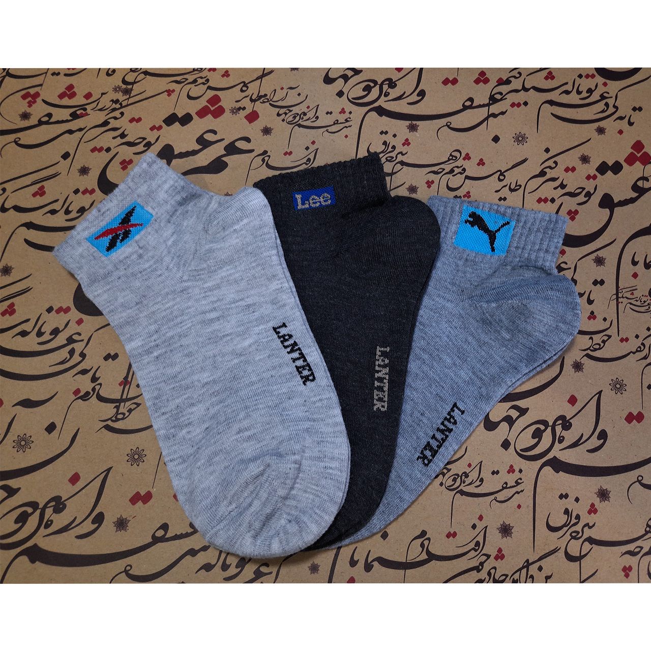 جوراب مردانه لنتر  مدل مچی اسپرت کد MS-06 مجموعه 6 عددی -  - 3