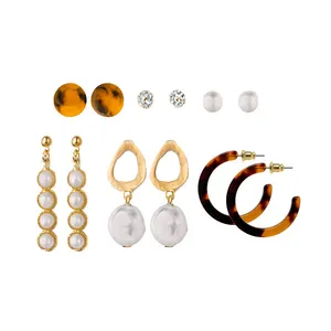 گوشواره میخی زنانه کد s04 مجموعه 6 عددی