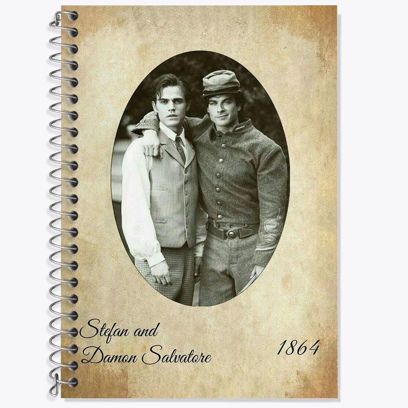 دفتر لغت 50 برگ خندالو مدل دیمون و استفان خاطرات یک خون آشام The Vampire Diaries کد 23701