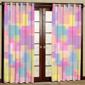   پرده مدل رنگی رنگی هازان پانچی کد 4830 سایز 140x200 سانتی متر