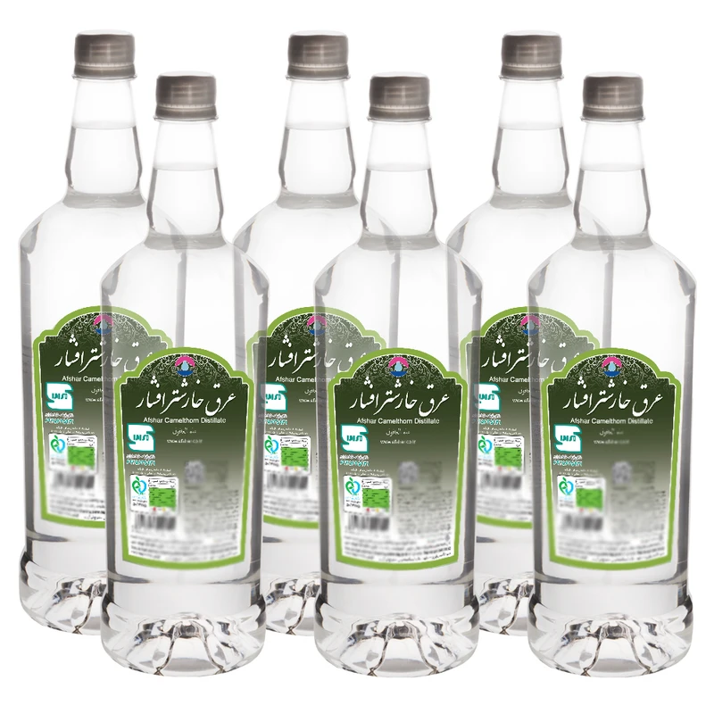 عرق خارشتر افشار - 1 لیتر بسته 6 عددی