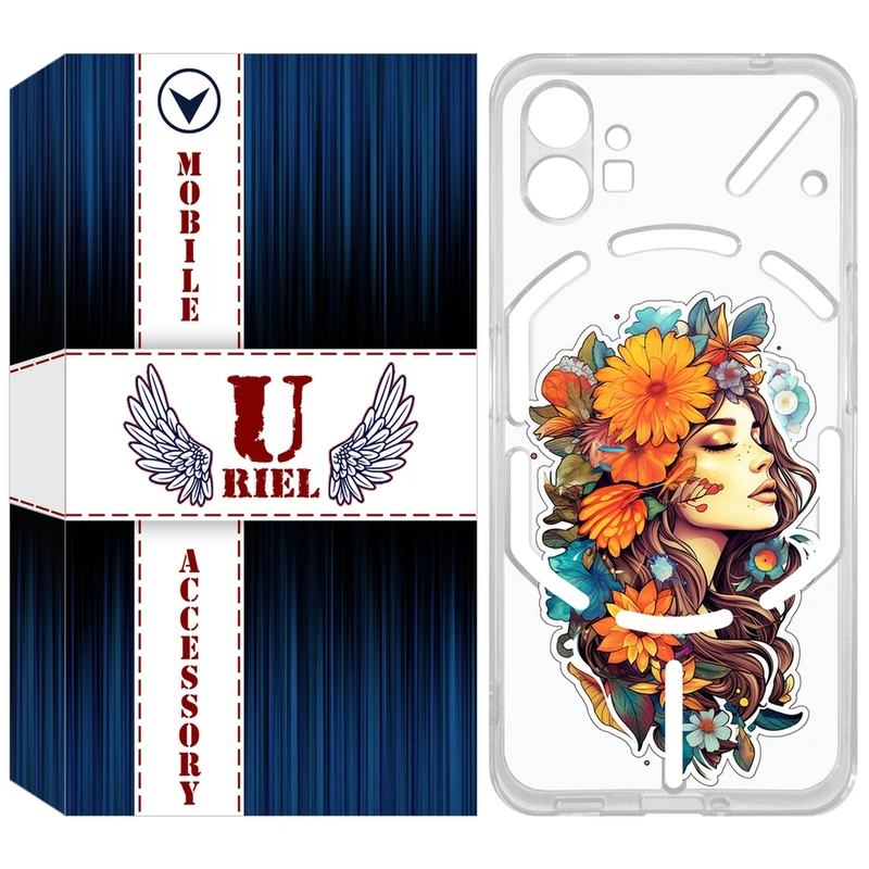 کاور یوریل مدل Clear کد 52 طرح دختر مناسب برای گوشی موبایل ناتینگ فون Nothing Phone 1