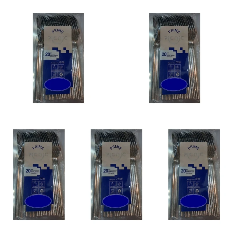 قاشق یکبار مصرف پیکنیک مدل Dena مجموعه 5 بسته 20 عددی