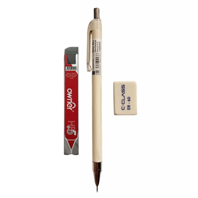 مداد نوکی 0.5 میلی متری کریتورز کلاس مدل Slimowner به همراه نوک مداد و پاک کن