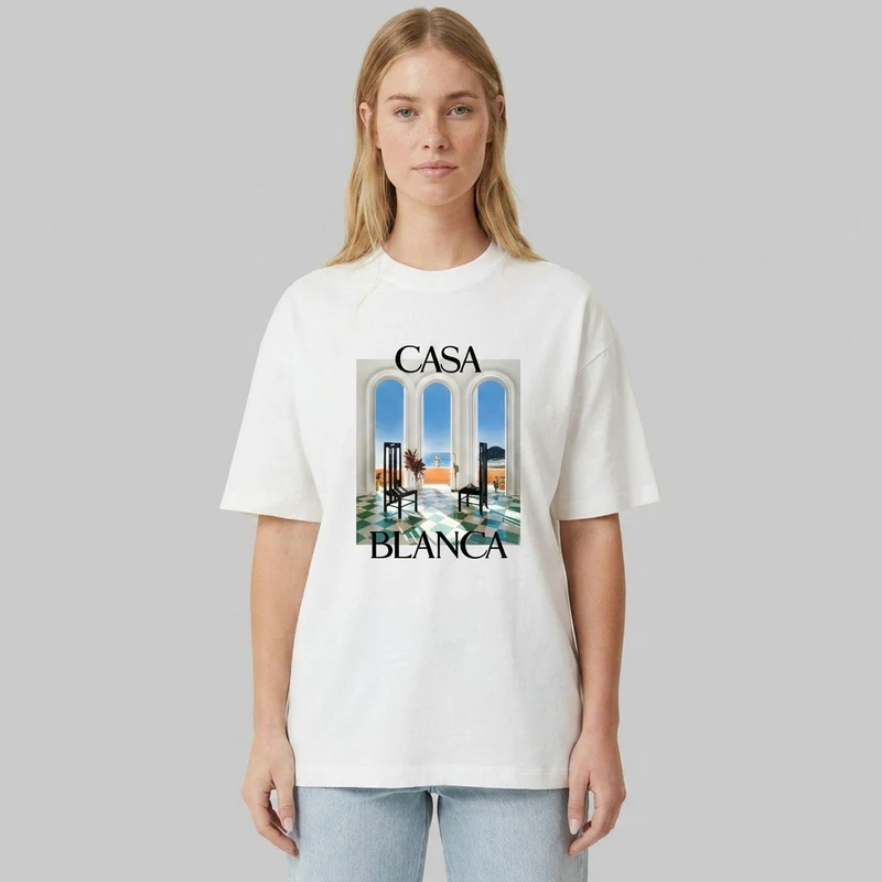 تی‌شرت لانگ آستین کوتاه زنانه مدل گنگ CASA BLANCA