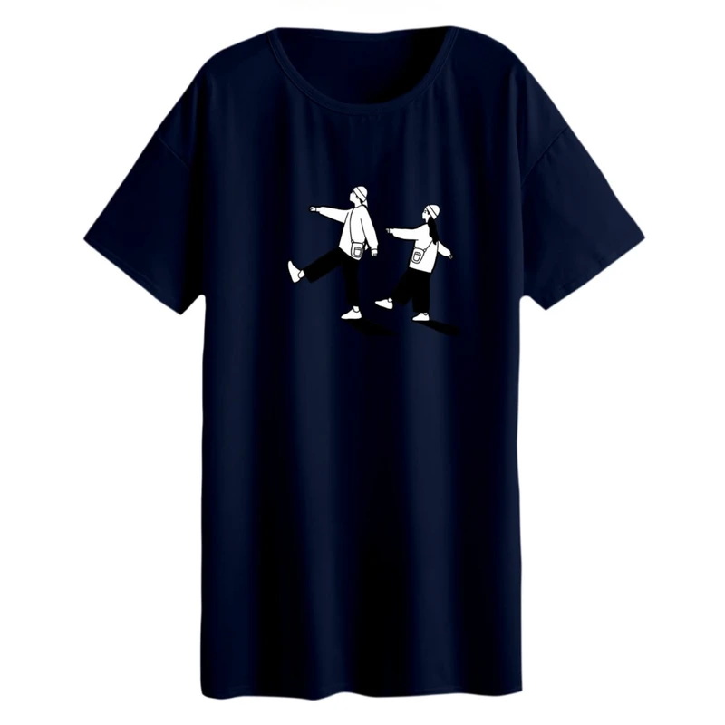 تی شرت لانگ آستین کوتاه زنانه مدل مینیمال کد 01