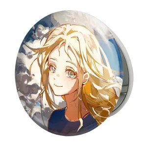 آینه جیبی خندالو طرح اوشیو انیمه سامرتایم رندرینگ مدل تاشو کد 24244 