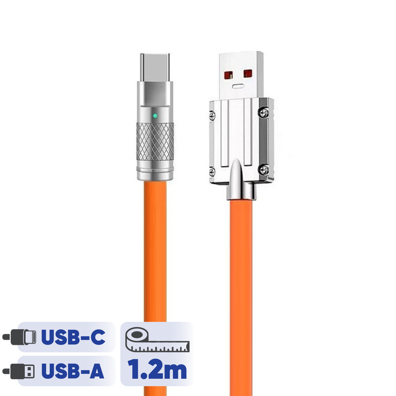 کابل تبدیل  USB به USB-C سوپر فست مدل 120W طول 1.2 متر