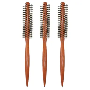 برس گرد مو مدل پیچ چوبی بسته سه عددی