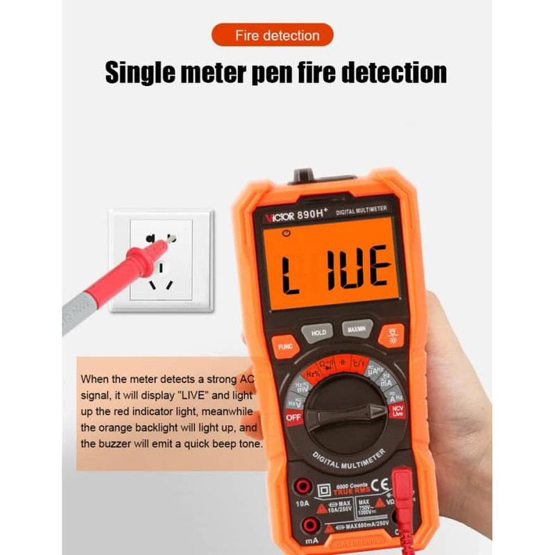 مولتی متر دیجیتال ویکتور مدل 890H