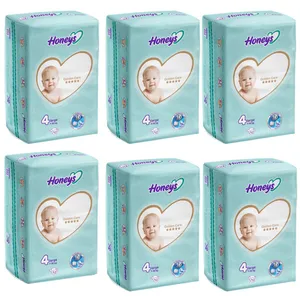 پوشک بچه هانیز مدل چسبی کد 04 سایز 4 شش بسته 12 عددی