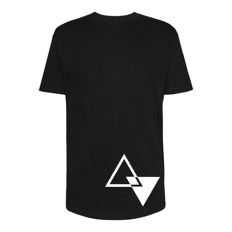 تی شرت آستین کوتاه مردانه مدل مثلث کد P009 رنگ مشکی
