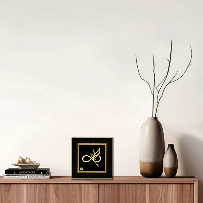 عکس شماره 3 : تابلو طلا کوب مارک گلد طرح پروانه کد tf144