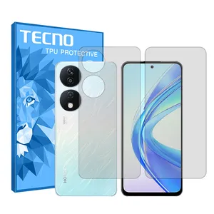 Tecno HyGEL model transparent screen protector suitable for Honor X7b mobile phone along with the phone back protector
