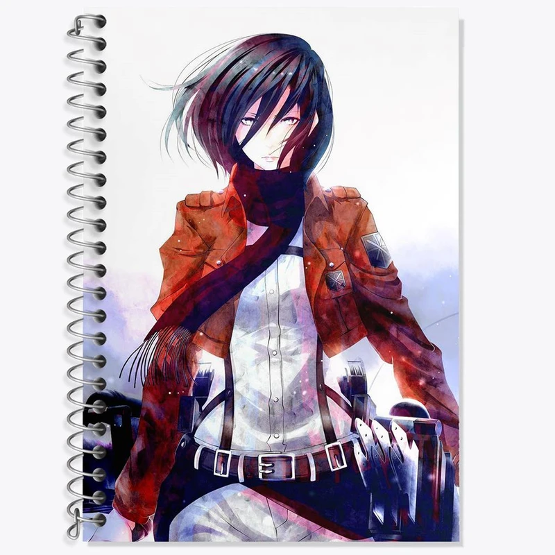 دفتر زبان 50 برگ خندالو مدل سه خط طرح میکاسا اکرمن انیمه اتک آن تایتان Attack on Titan کد 18546
