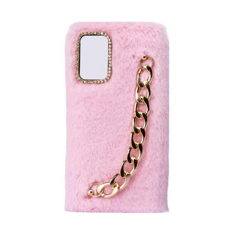 کاور طرح دخترانه دستبندی مدل خزدار پشمالو زنجیردار مناسب برای گوشی سامسونگ Galaxy A23