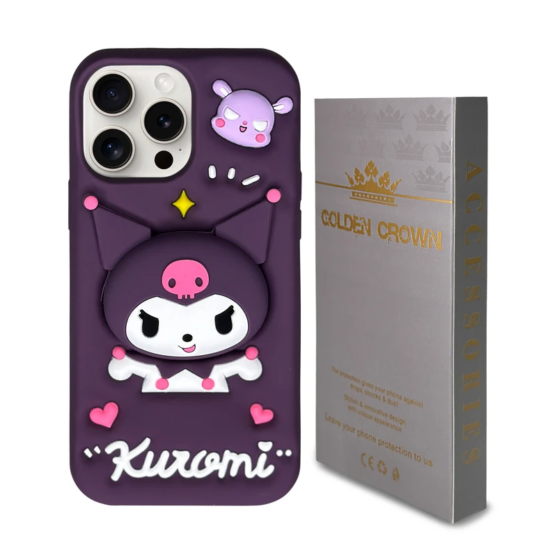 کاور گلدن کرون مدل Kuromi مناسب برای گوشی موبایل اپل Iphone 14 Pro Max/ 15 Pro Max 