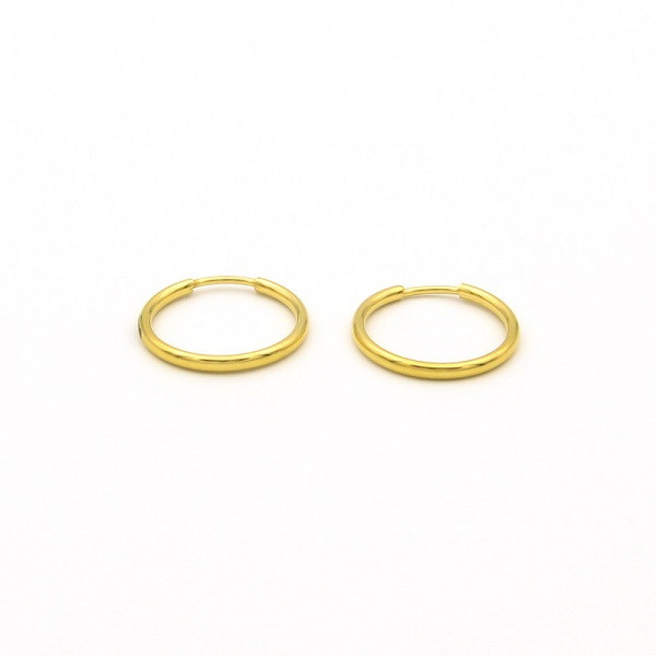 گوشواره طلا 18 عیار زنانه مدل حلقه ای - 4