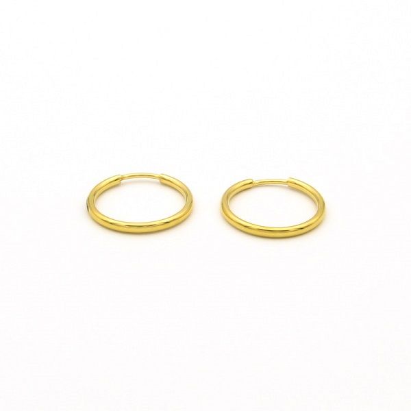 گوشواره طلا 18 عیار زنانه مدل حلقه ای -  - 4
