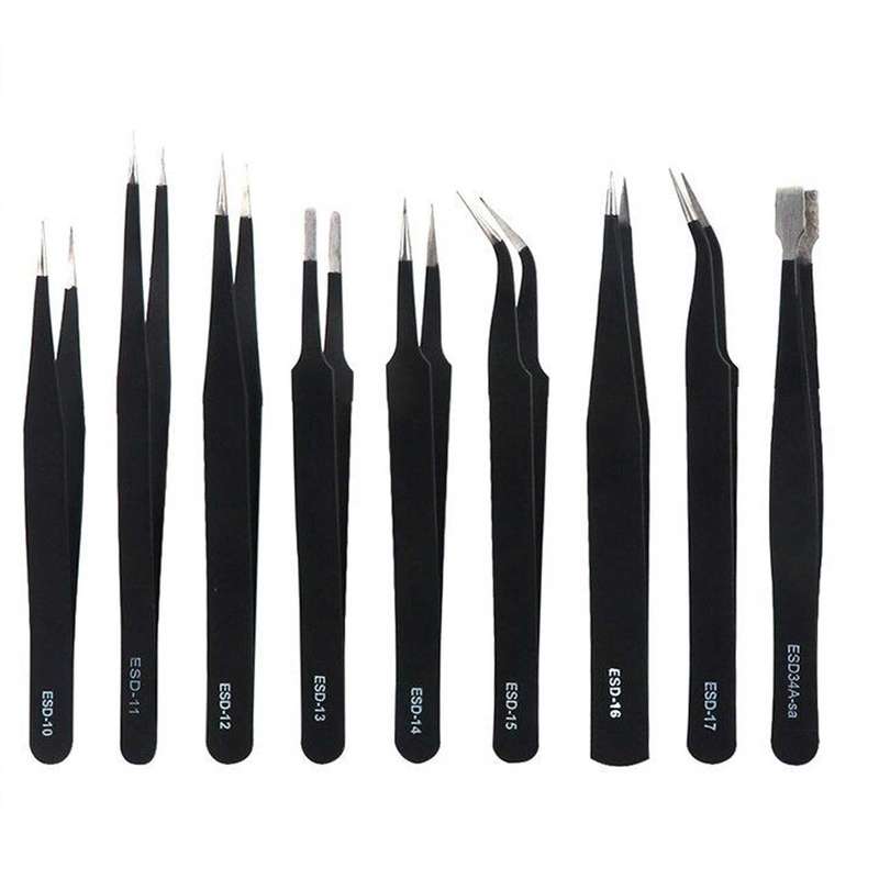 انبر پنس ای اس دی مدل ESD-10-17 مجموعه 9 عددی