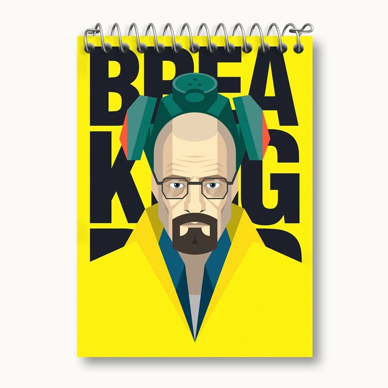 دفتر یادداشت 50 برگ خندالو مدل والتر وایت سریال بریکینگ بد Breaking Bad کد 13288