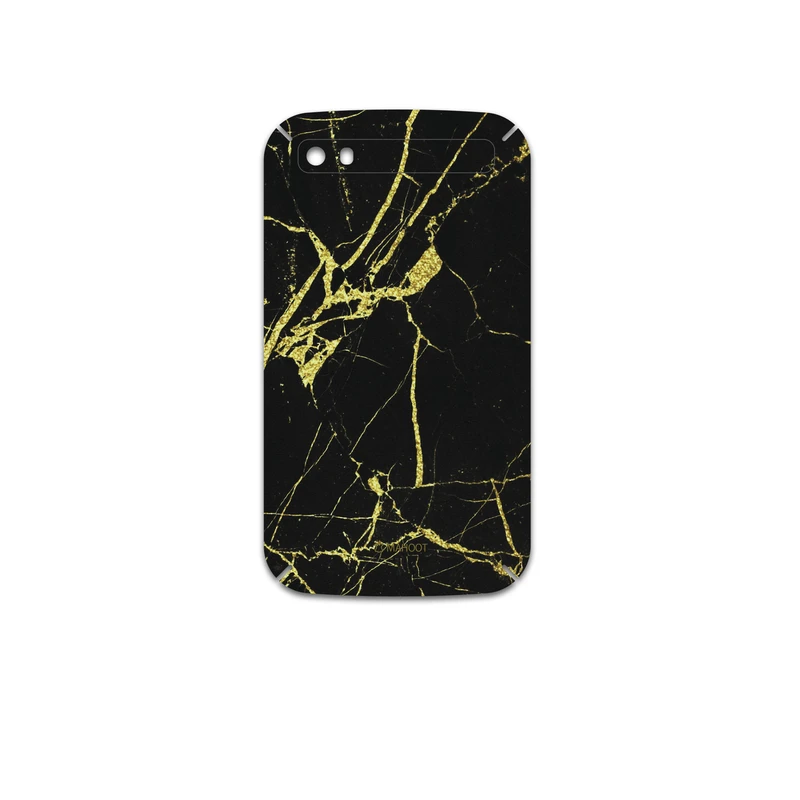 برچسب پوششی ماهوت مدل Graphite-Gold-Marble مناسب برای گوشی موبایل بلک بری Classic