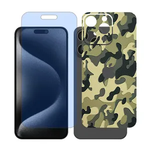 Glass Together model matte anti blue Screen Protector Suitable for Apple iPhone 15 Pro Max Mobile Phone with Back cover sticker