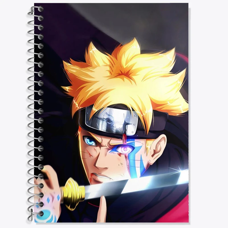 دفتر لغت 50 برگ خندالو مدل بوروتو اوزوماکی انیمه بوروتو Boruto کد 15739