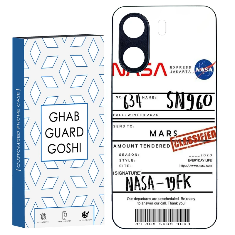 کاور قاب گارد گوشی طرح ناسا کد TPU-192 مناسب برای گوشی موبایل شیائومی REDMI 13C / POCO C65