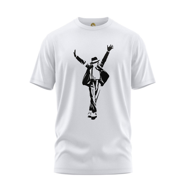 تی شرت آستین کوتاه زنانه هومرو مدل TW442 طرح مایکل جکسون