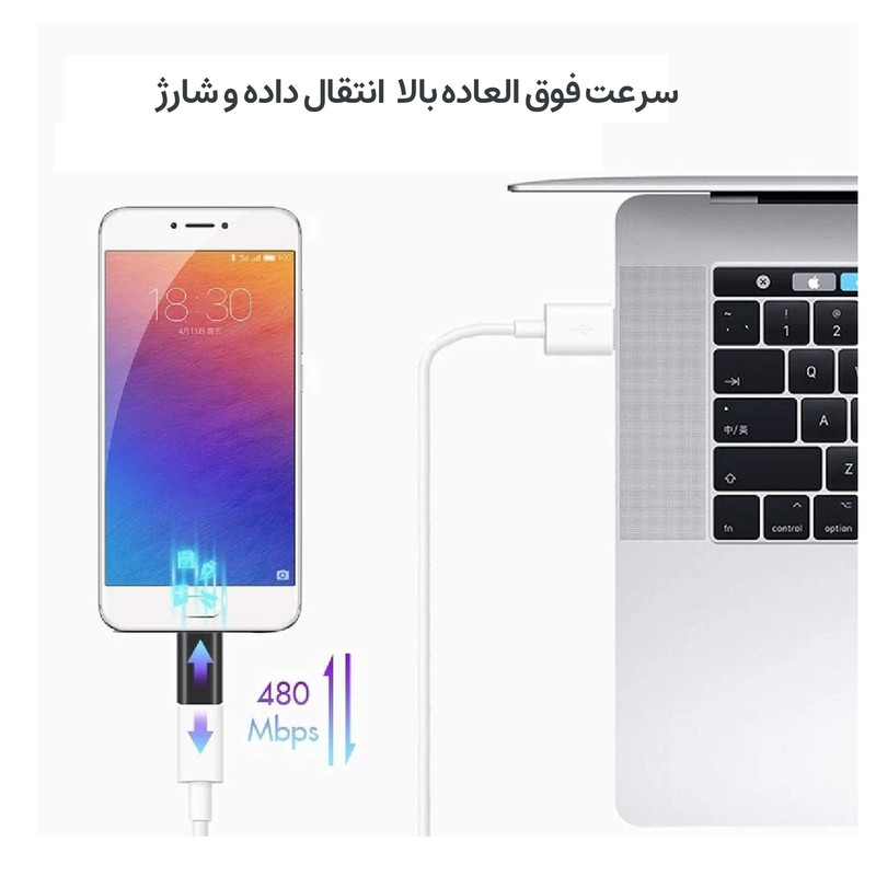 مبدل USB-C به MicroUSB مجنتیک مدل CM2