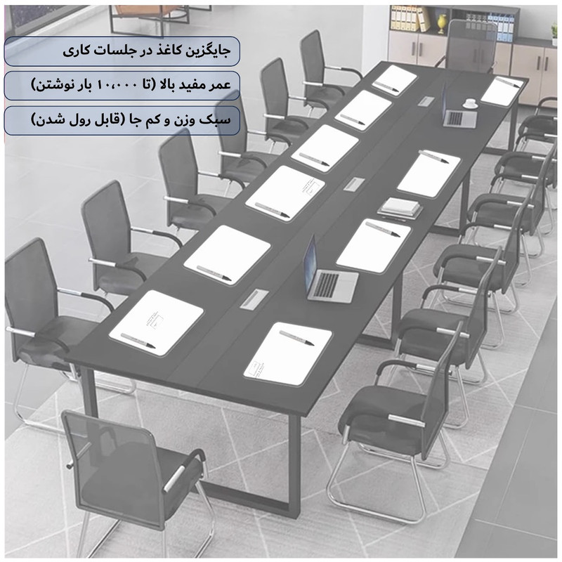 تخته وایت برد هوم اند فریج مدل 8 سایز 20x30 سانتی متر به همراه ماژیک و مگنت و هولدر مغناطیسی مجموعه 8 عددی