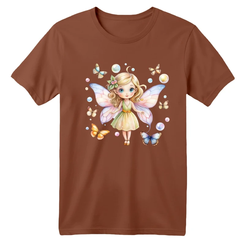 تی شرت آستین کوتاه بچگانه مدل دخترک فرشته کد 1