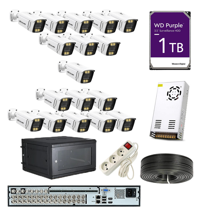 سیستم امنیتی مدل PACK AHD 17 STAR LIGTH - AXESSLINK مجموعه 17 عددی