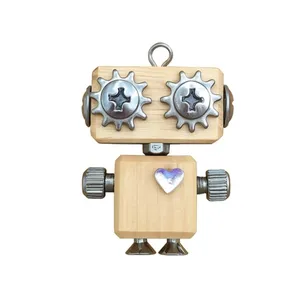 جاکلیدی چوبی هنرانه مدل رباتی کد 7