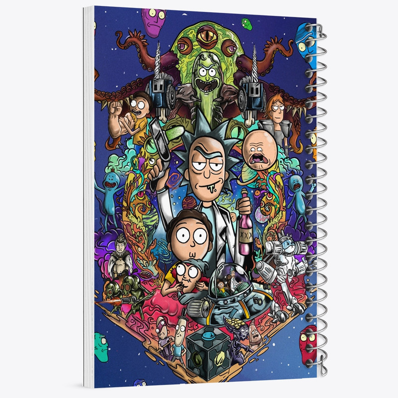 دفتر مشق 50 برگ خندالو طرح ریک و مورتی (Rick and Morty) کد F537