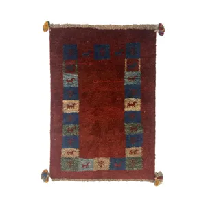 گبه دستباف نیم متری مدل بافت قشقای شیراز کد NKP-sgp56