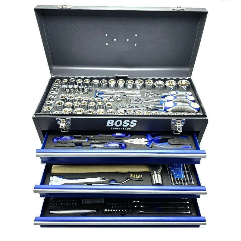 مجموعه 400 عددی ابزار و بکس صنعتی باس مدل BS-BOX-408