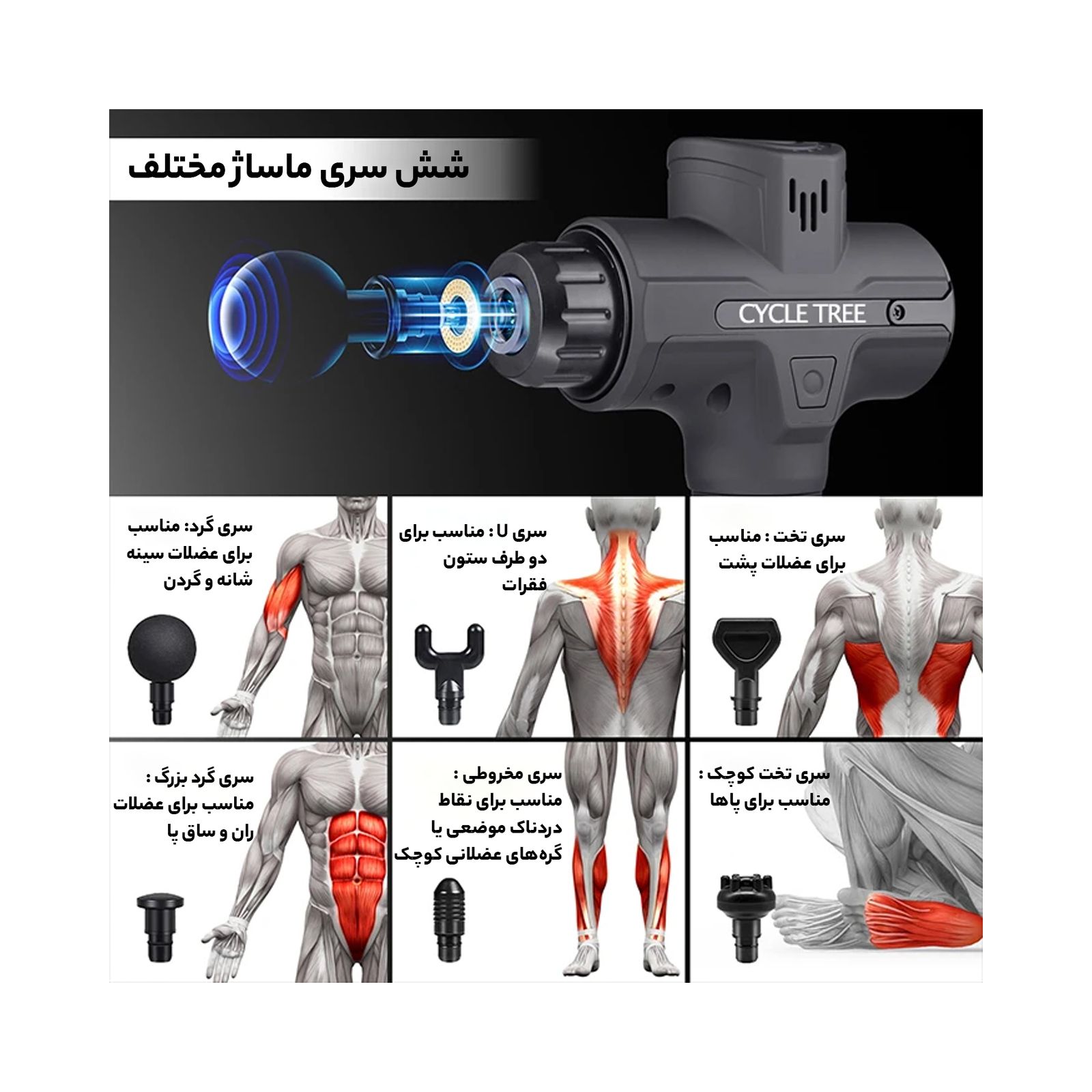 ماساژور برقی سایکل تیری مدل MG04 -  - 9