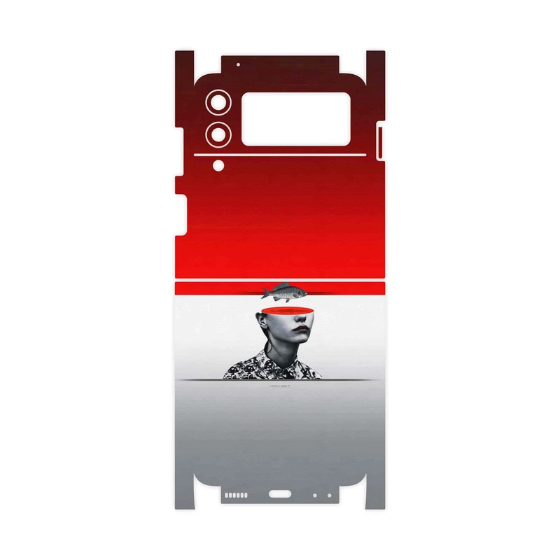 برچسب پوششی ماهوت مدل Collage of surreal Portrait of Women 1-FullSkin مناسب برای گوشی موبایل سامسونگ Galaxy Z Flip3 5G