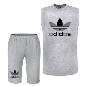 ست تاپ و شلوارک مردانه مدل B30 رنگ طوسی