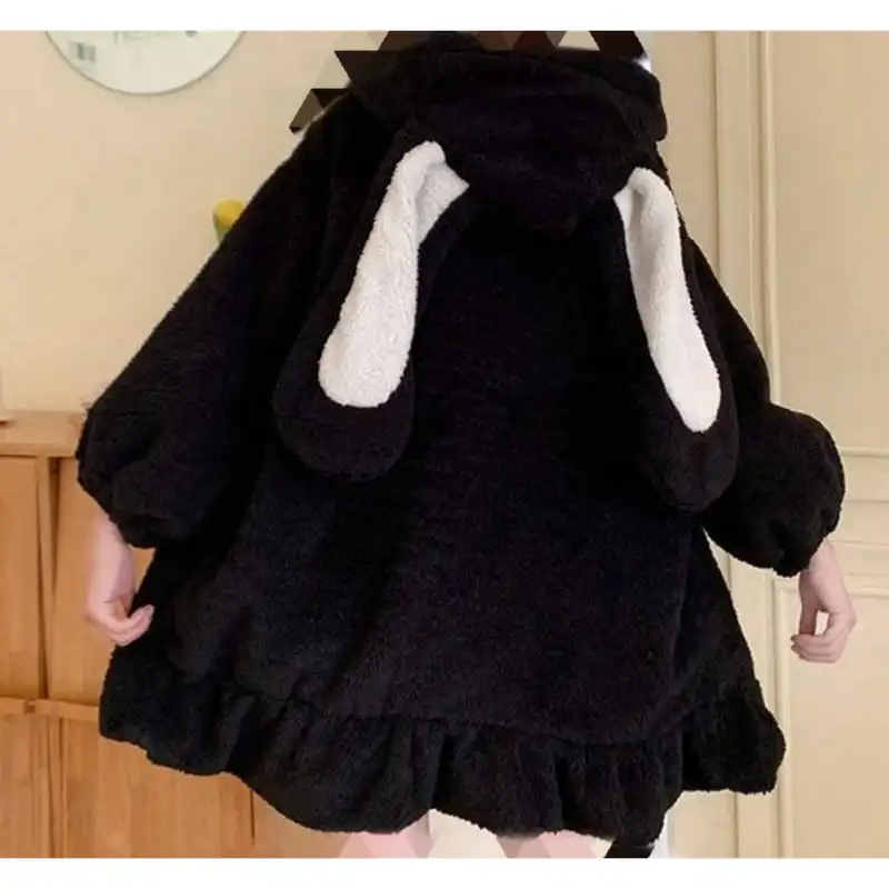 پالتو زنانه مدل گوش دار پنبه ای