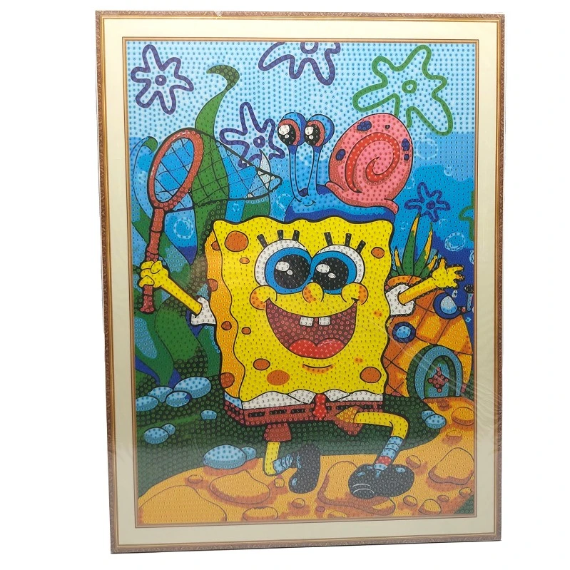 بازی آموزشی مدل ساخت تابلو نقاشی الماسی طرح باب اسفنجی