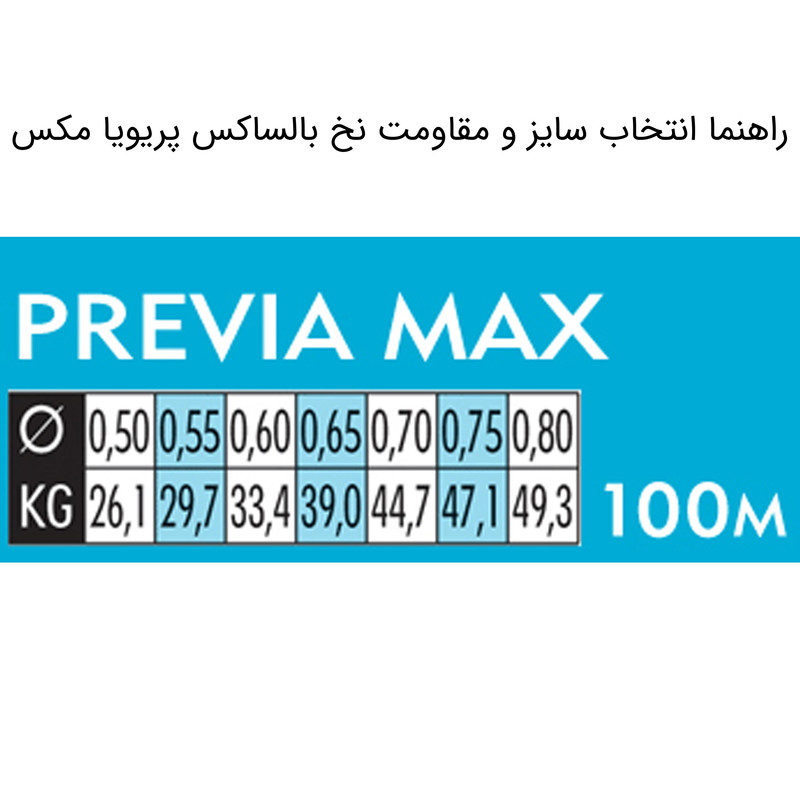 نخ ماهیگیری بالساکس مدل Previa Max سایز 0.60 میلی متر