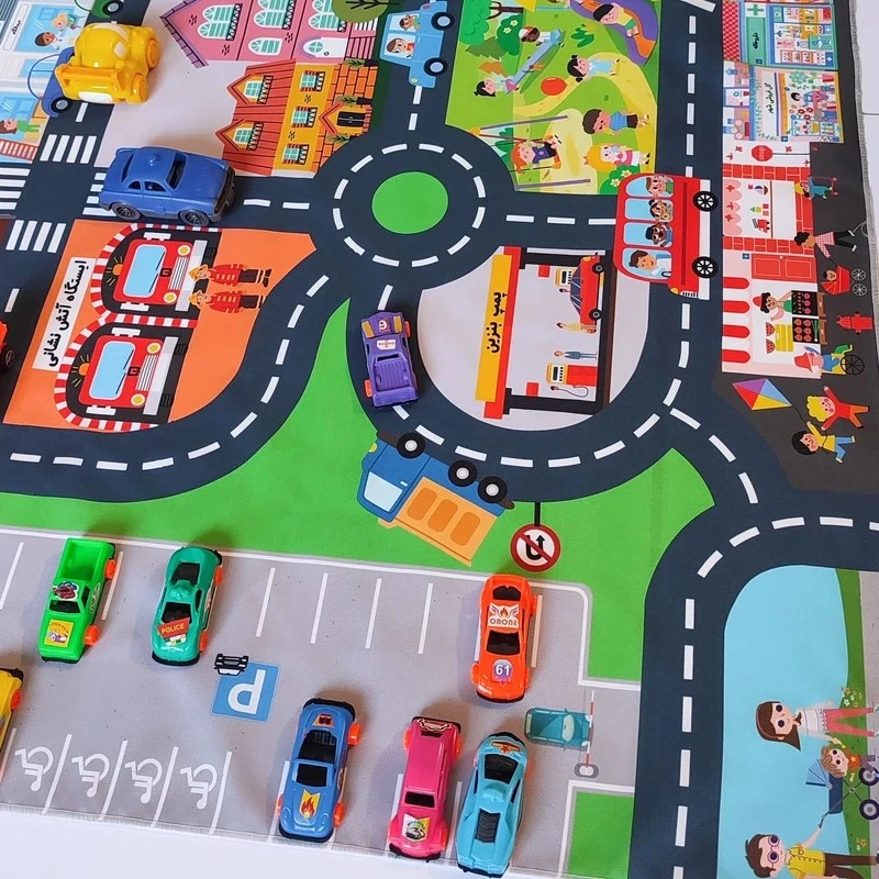 عکس شماره 5 : زیر انداز بازی انتشارات ماه کوچولو مدل شهر پارچه ای شهر کوچک من