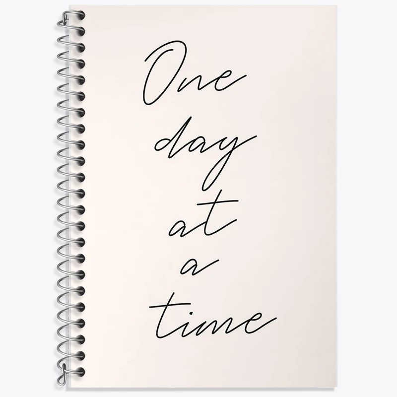 دفتر زبان 50 برگ خندالو مدل سه خط طرح One Day At A Time کد F670