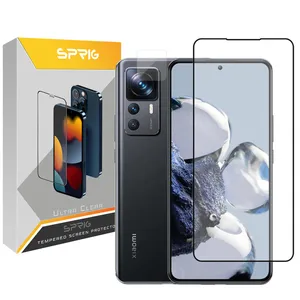 محافظ لنز دوربین اسپریگ مدل SH-FU مناسب برای گوشی موبایل شیائومی Mi 12T 5G / 12T Pro 5G به همراه محافظ صفحه نمایش