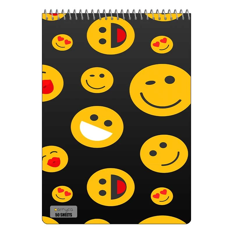 دفتر نقاشی 50 برگ سیمی کارنیکا طرح ایموجی Emoji کد 57663