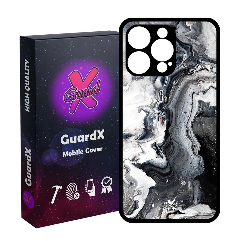 کاور گارد ایکس طرح ماربل مدل قاب Glass10277 مناسب برای گوشی موبایل اپل iPhone 15 Pro Max