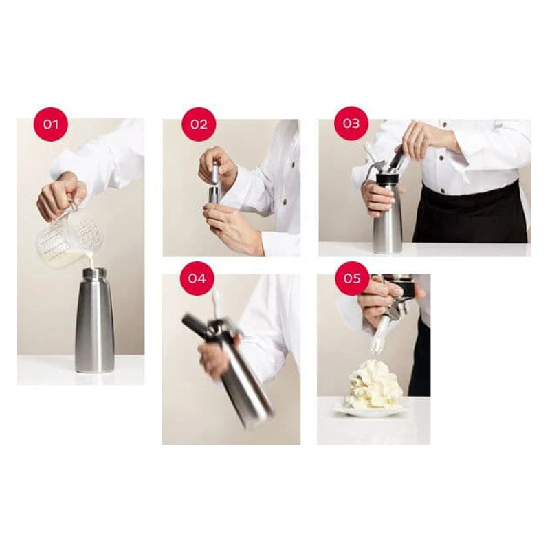 عکس شماره 4 : کپسول خامه زن دستی موسا مدل nn08 مجموعه 10 عددی